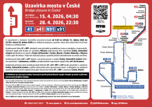 autobusy - uzavírka most